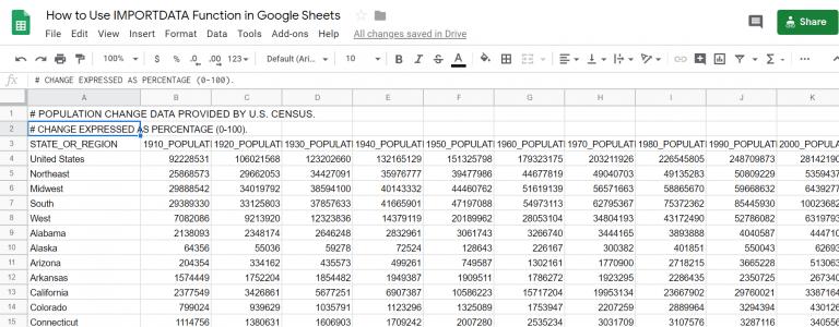 Hướng dẫn cách sử dụng hàm IMPORTDATA trong Google Sheets